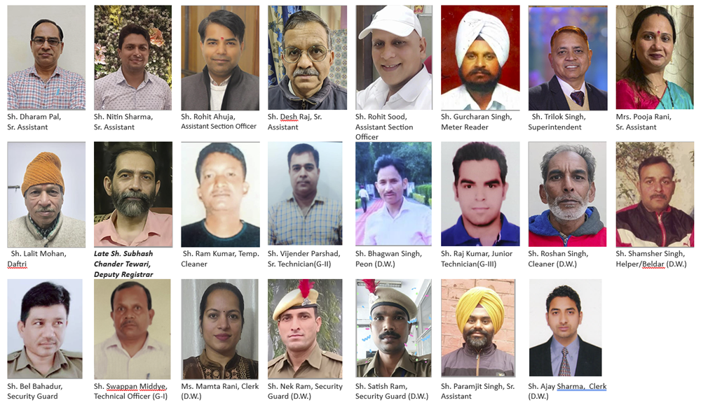 पंजाब विश्वविद्यालय, चंडीगढ़ गणतंत्र दिवस यानी 26 जनवरी 2024 को निम्नलिखित गैर-शिक्षण कर्मचारियों को सम्मानित करेगा